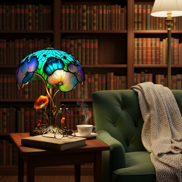 Bohemian Floral Mushroom Lamp