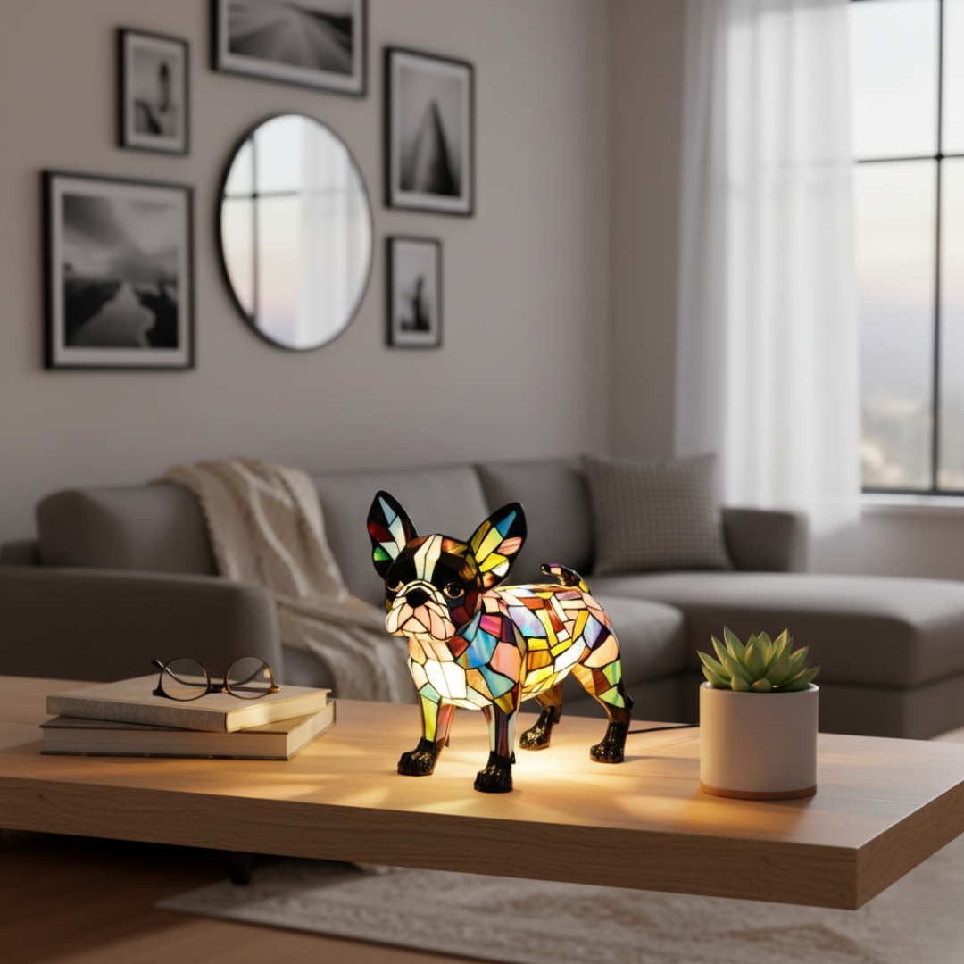 Boston Terrier Lamp