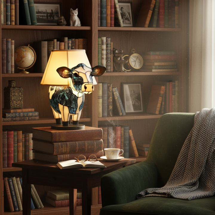 Enchanted Holstein Cow Lamp