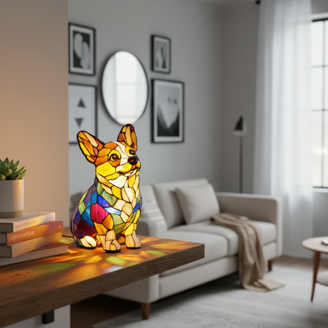 Happy Corgi Lamp