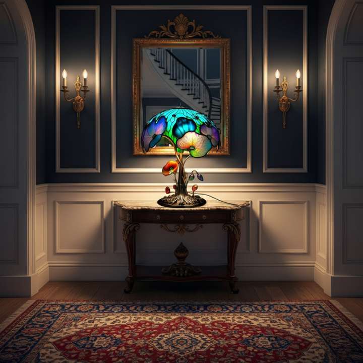 Bohemian Floral Mushroom Lamp