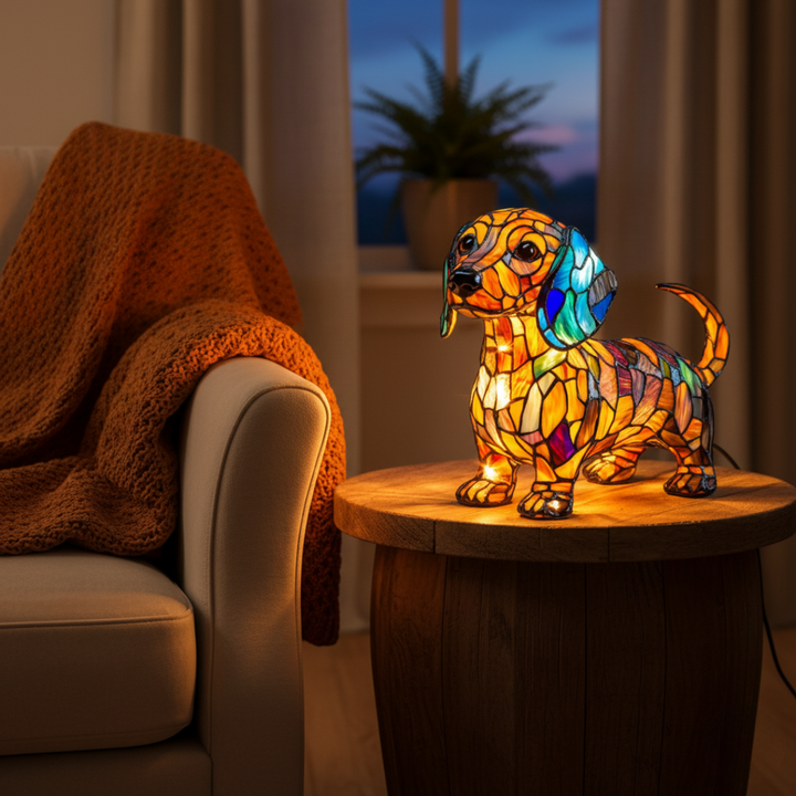 Glowing Dachshund Lamp