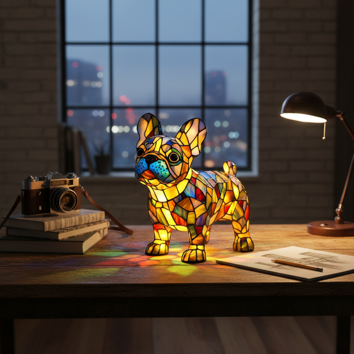 Glowing French Bulldog Lamp