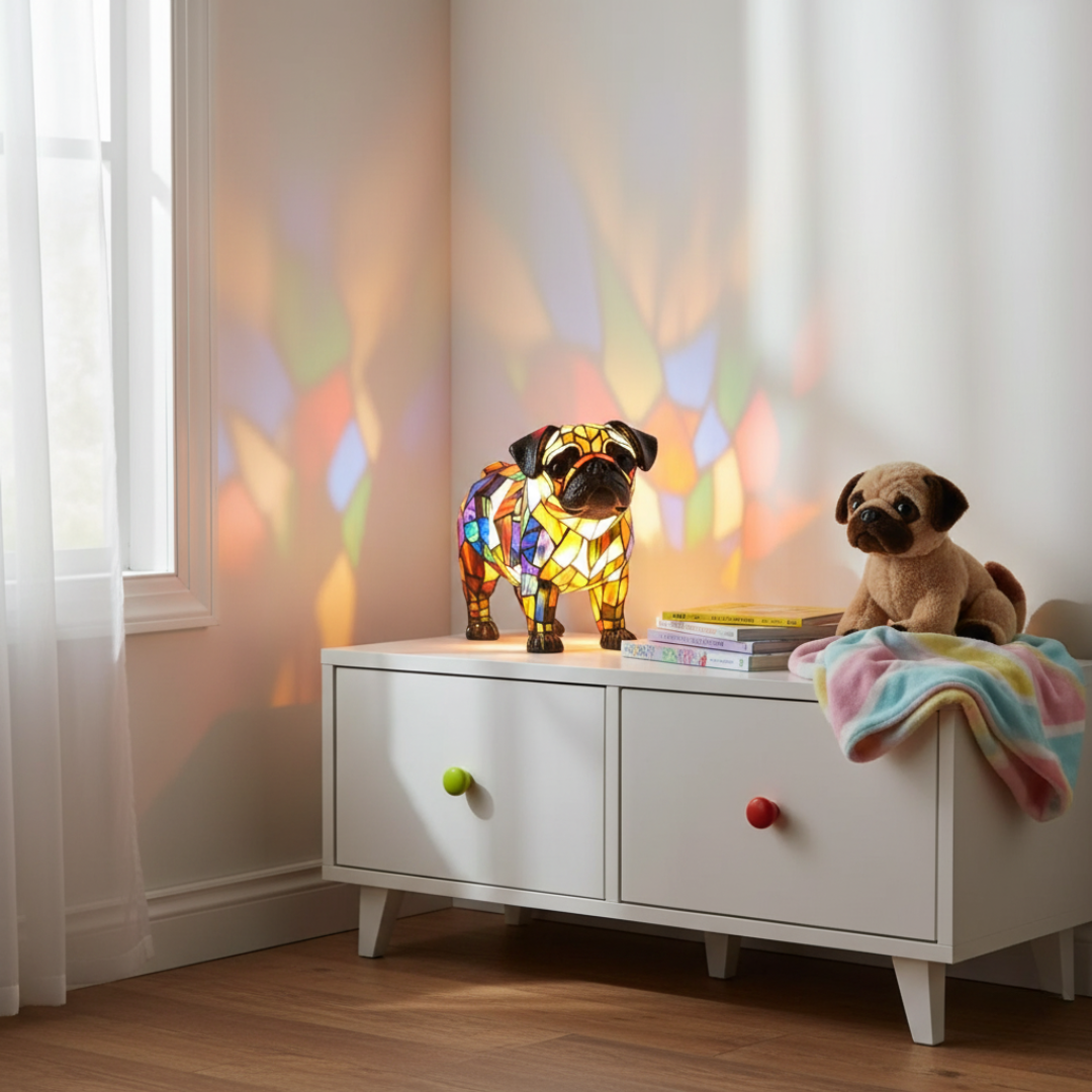 Glowing Pug Lamp