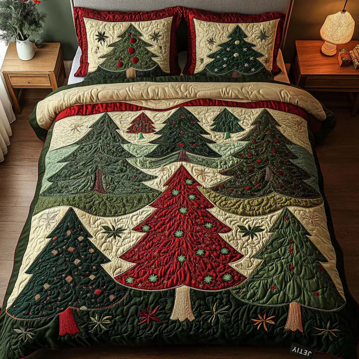3-Piece Quilted Bedding Set – Joyful Forest