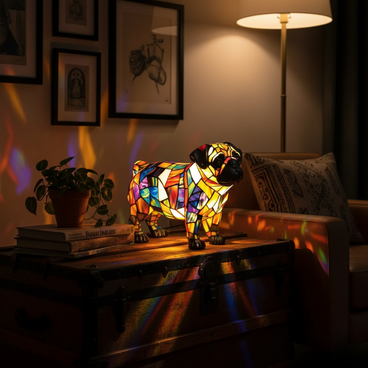 Glowing Pug Lamp