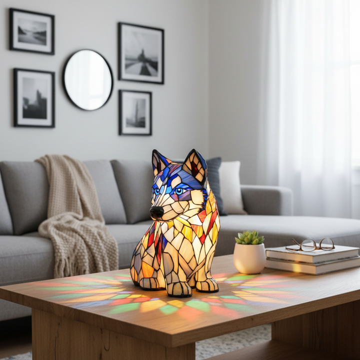 Arctic Husky Lamp