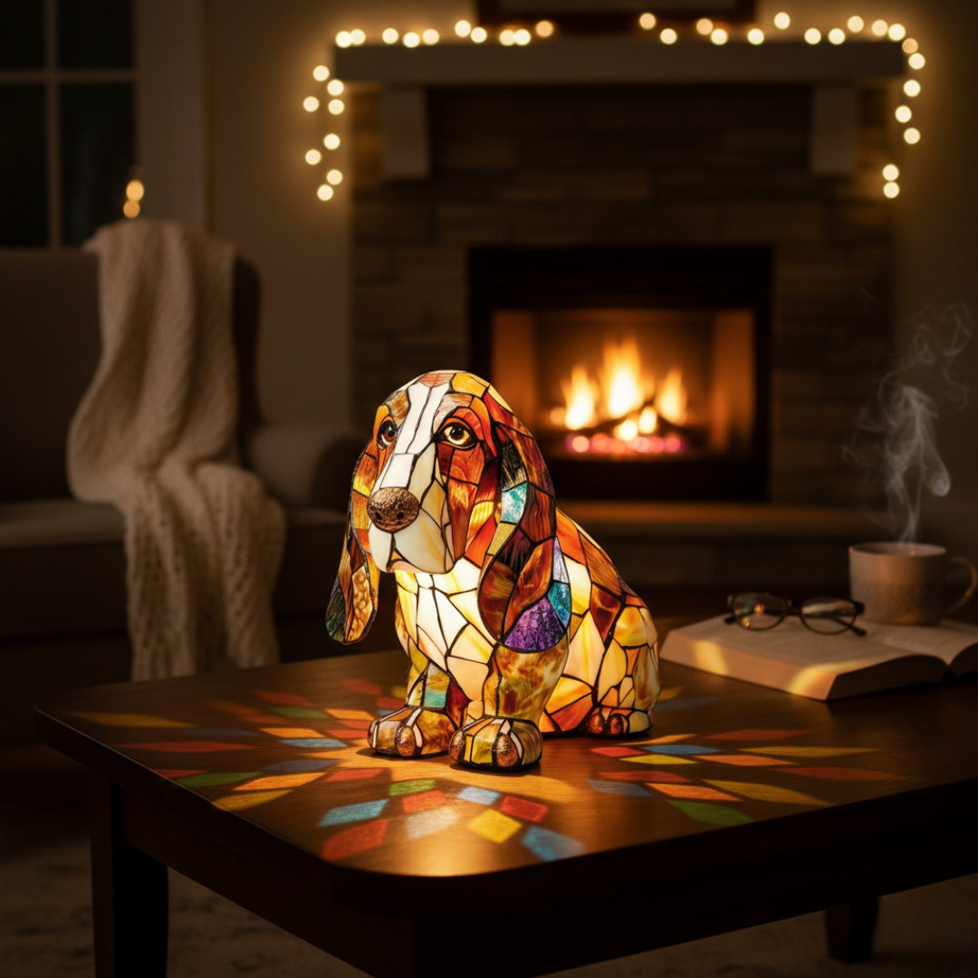 Serene Dog Lamp