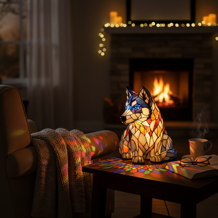 Arctic Husky Lamp
