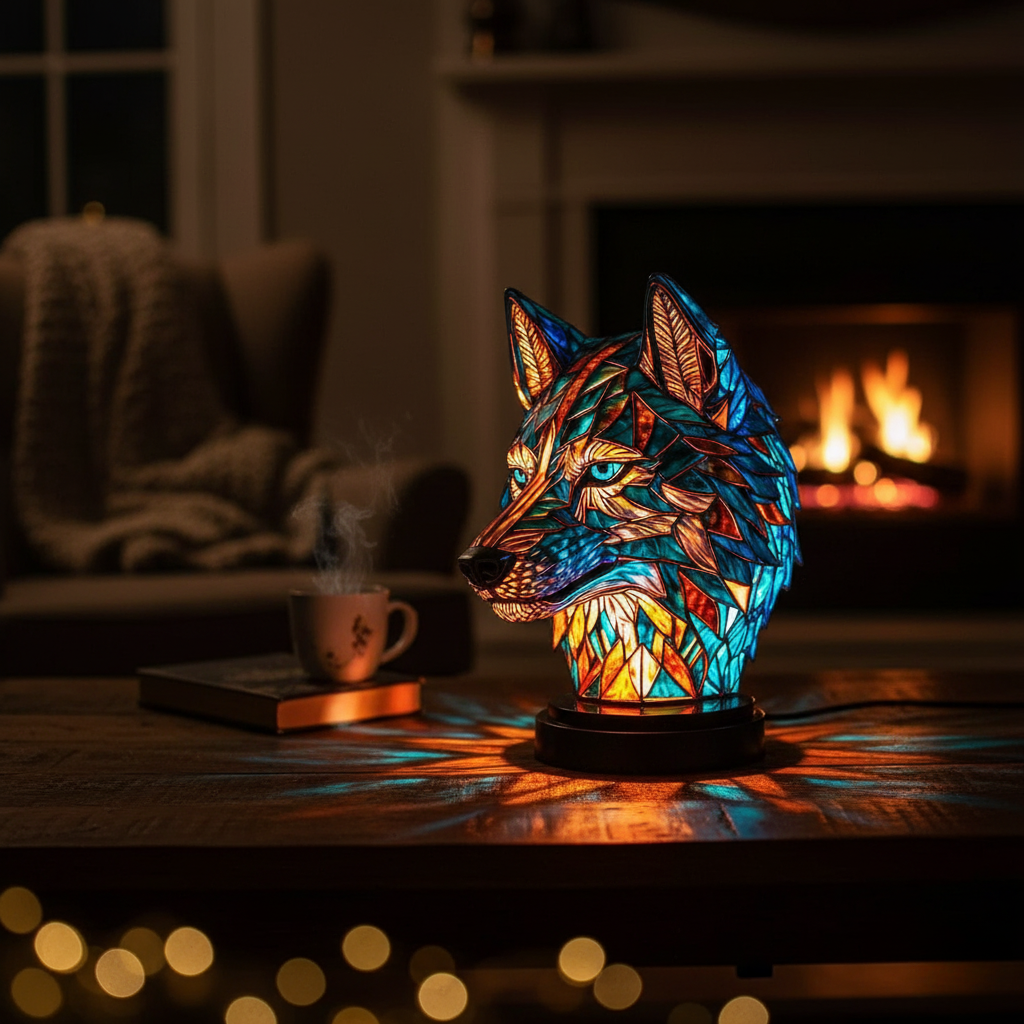 Enchanted Wolf Lamp