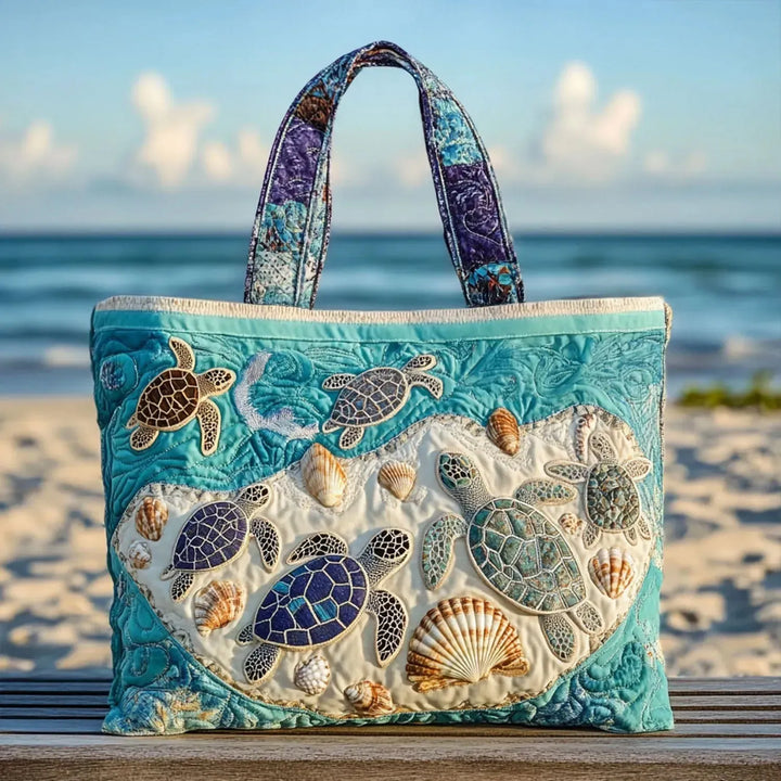 Quilted Tote Bag – Love for Sea Turtles