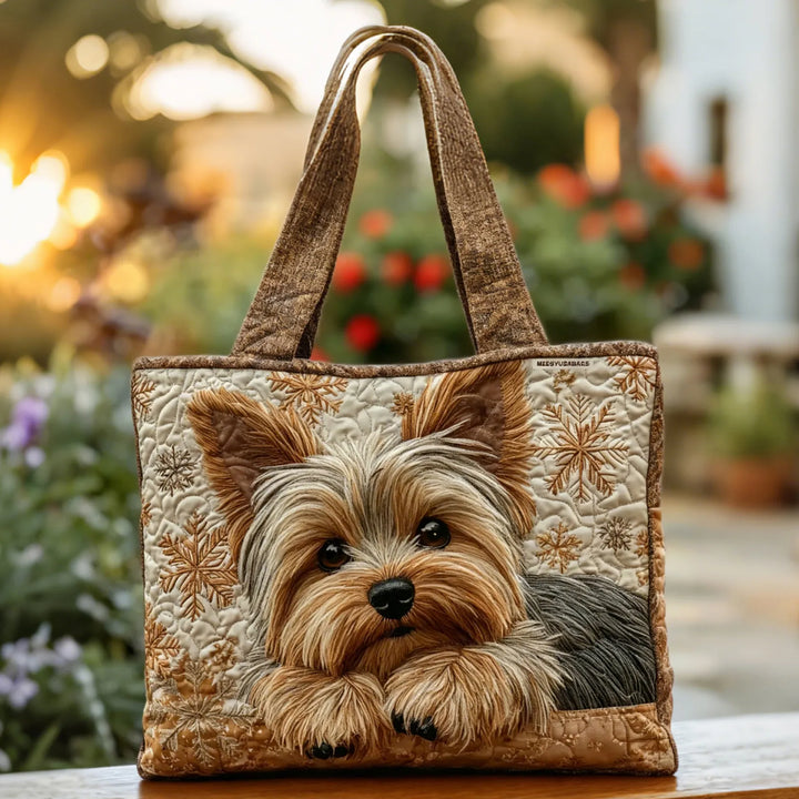Quilted Tote Bag – Adorable Yorkshire Terrier