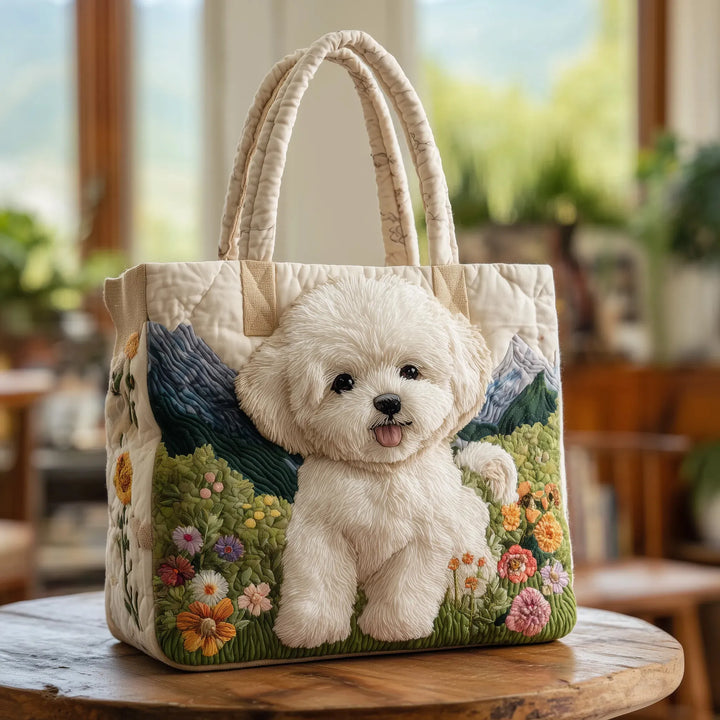 Quilted Tote Bag – Enchanted Puppy