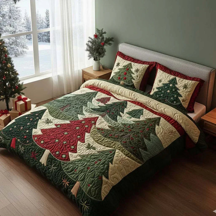 3-Piece Quilted Bedding Set – Joyful Forest