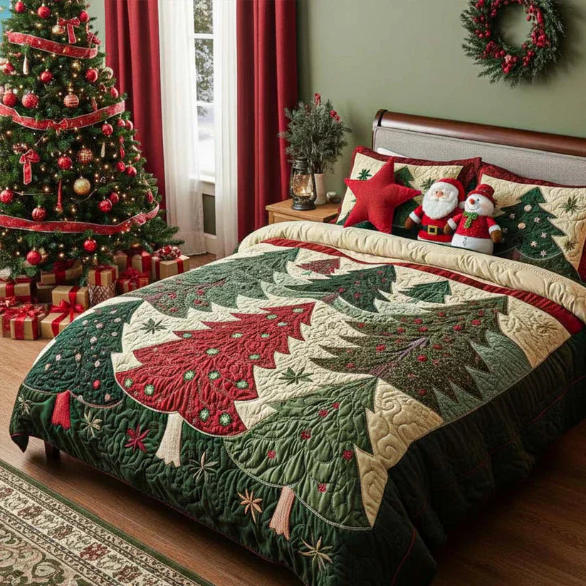 3-Piece Quilted Bedding Set – Joyful Forest