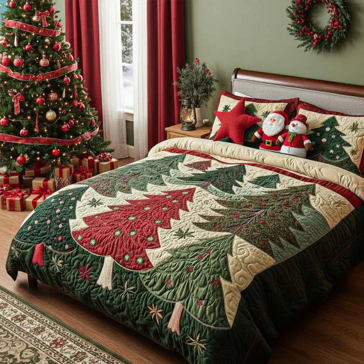 3-Piece Quilted Bedding Set – Joyful Forest