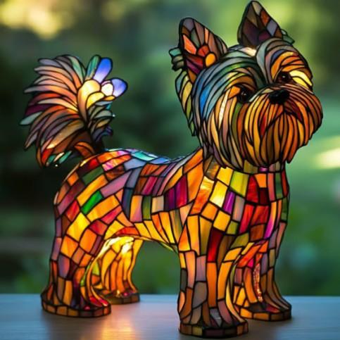 Happy Yorkshire Terrier Lamp