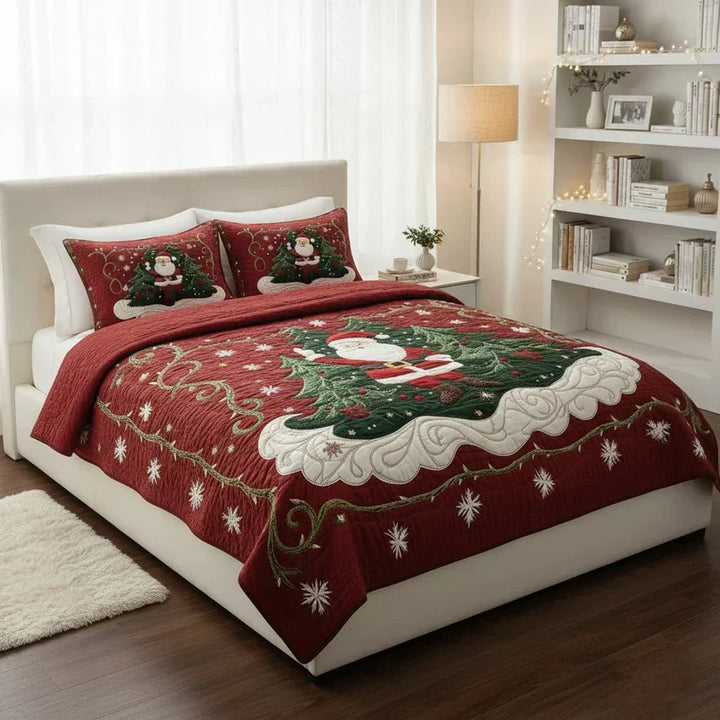 3-Piece Quilted Bedding Set – Santa’s Workshop