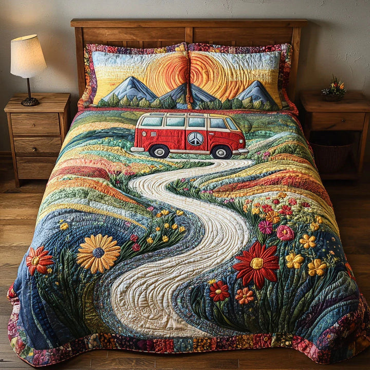 3-Piece Quilted Bedding Set – Vintage Journey