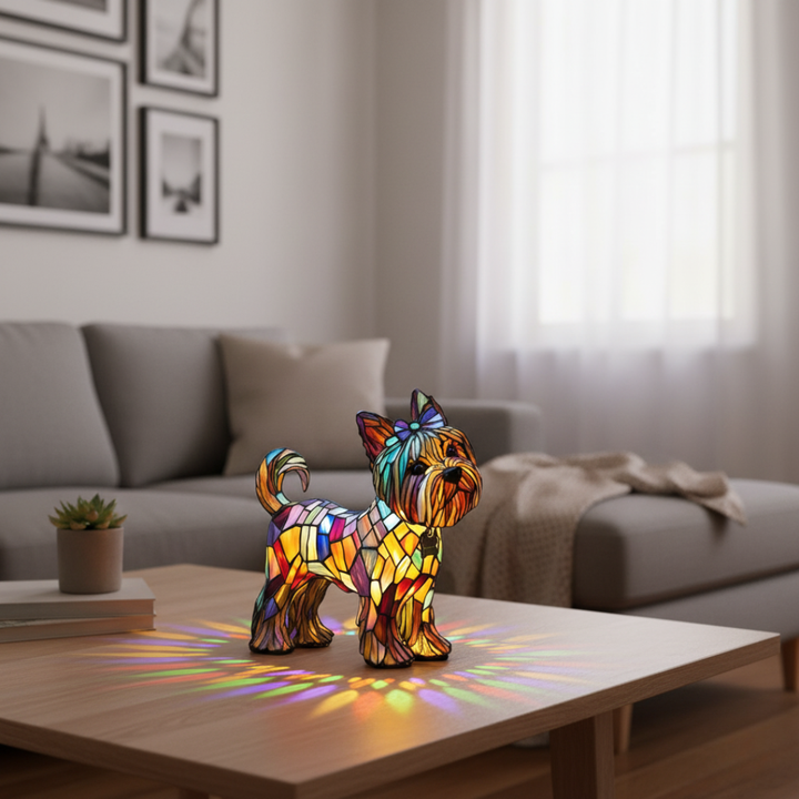 Happy Yorkshire Terrier Lamp