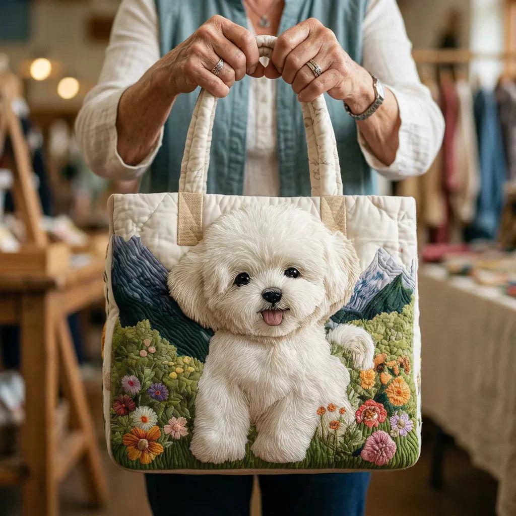 Quilted Tote Bag – Enchanted Puppy