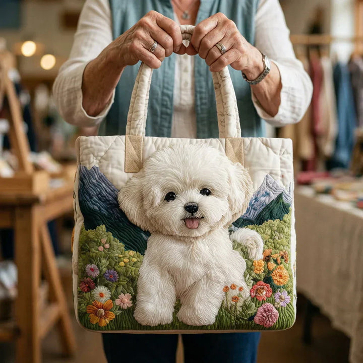 Quilted Tote Bag – Enchanted Puppy